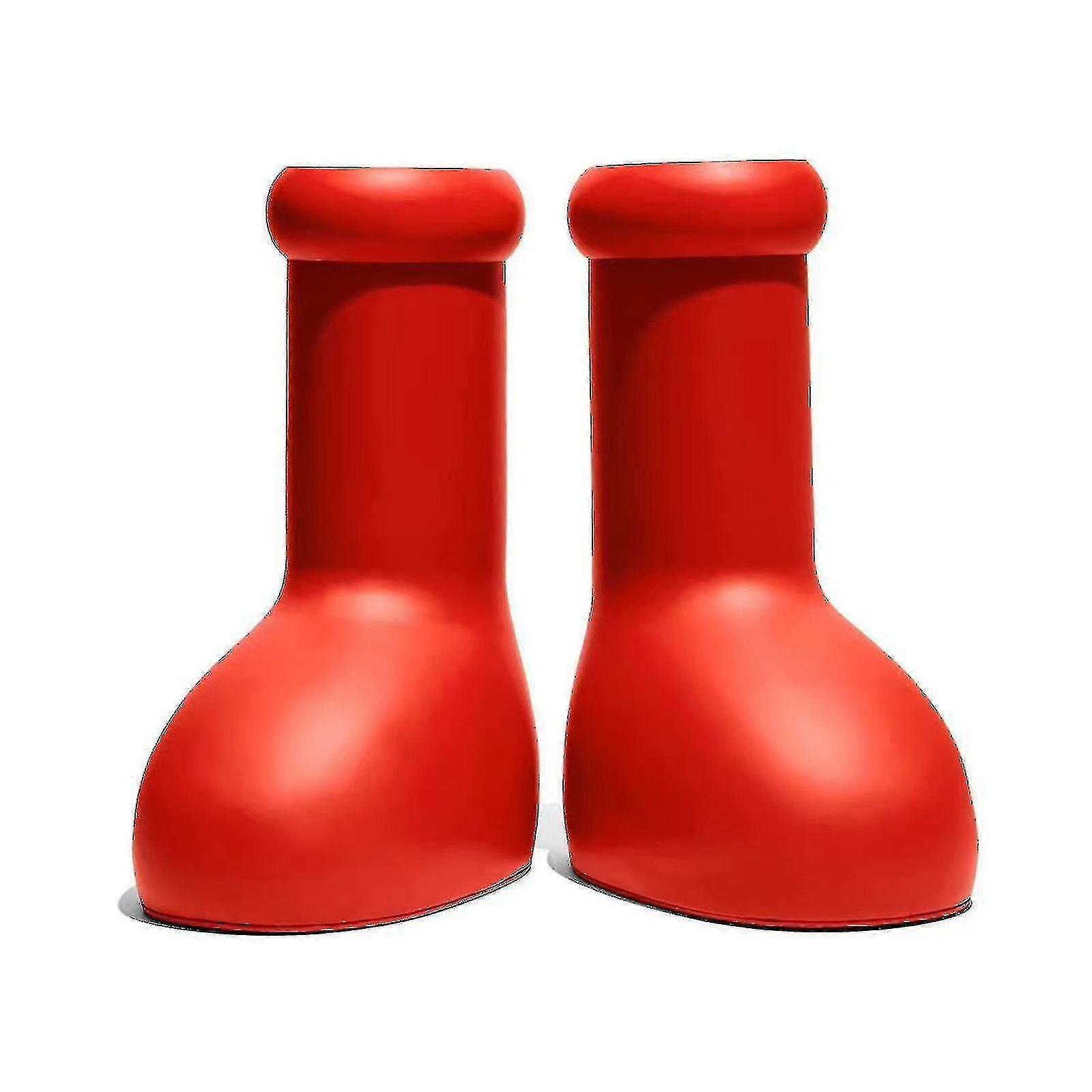 Big Red Boots Botas de lluvia creativas de moda roja-CE