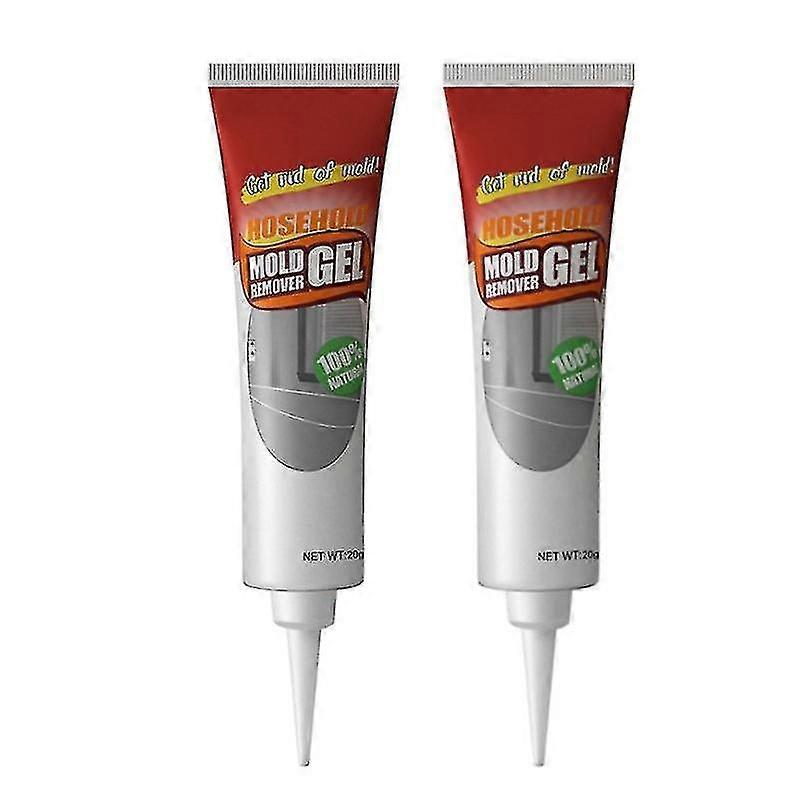 2x Mold Remover Gel For Washing Machine Rubber Ring, Refrigerator Sealing Strip,sink Edge, Doors And Windows