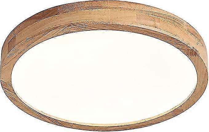 30cm Log Led Ultra-thin Solid Wood Ceiling Light -JRCN