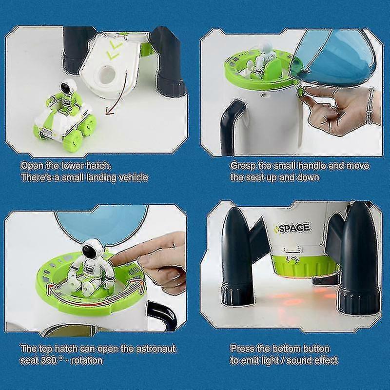 Space Rocket Toy Astronaut Spaceship Toy Kids Early Education Toy ...