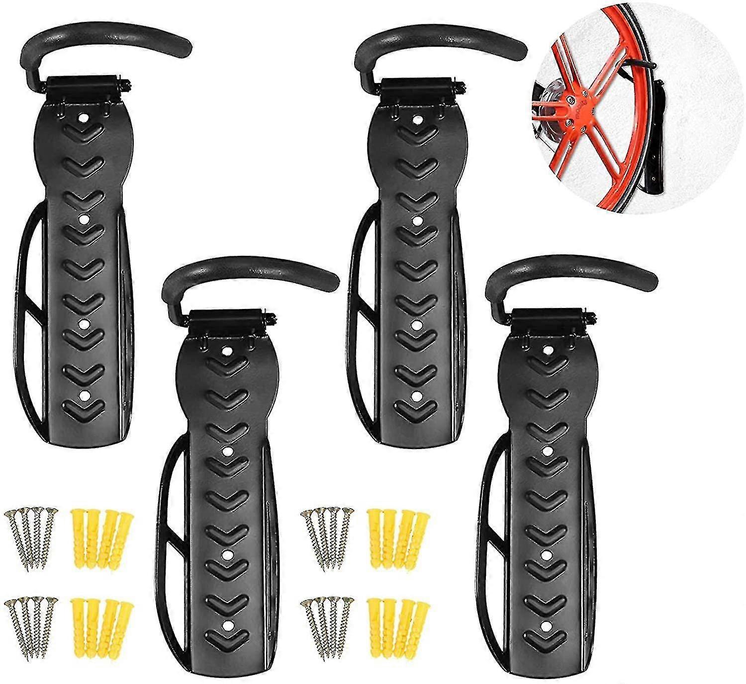 مجموعة من 4 عمودي الجدار الدراجة الرف، المرآب جدار شماعات، جبل جدار الدراجة، والصلب