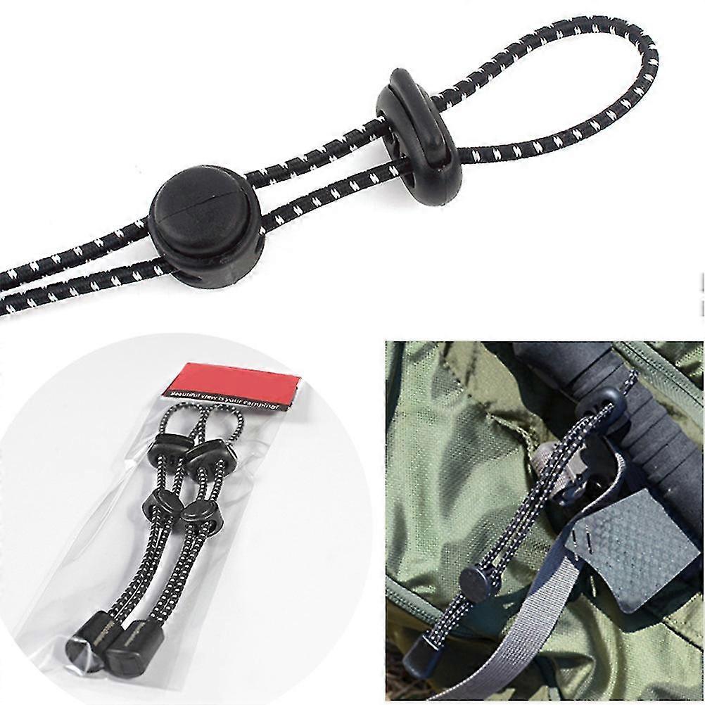 Elastic Rope Buckle Backpack Hiking Stick Holder - 2PCS Elastic Lanyard Fixing Buckle PK