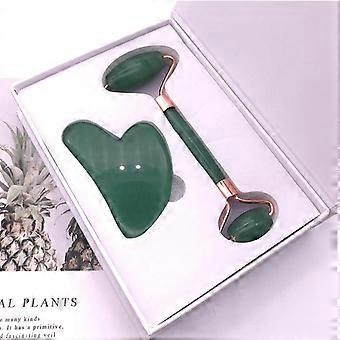 Facial beauty roller skin care tool for face, eye, neck, and body muscle relaxation and relief of fine lines and wrinkles. (green)