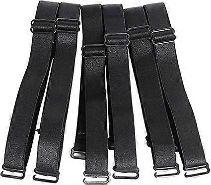 black 12mm (Pack of 3) Lingeries Accessories Shoulder Strap Adjustable Elastic Detachable Adjustable Replacement Bands Width