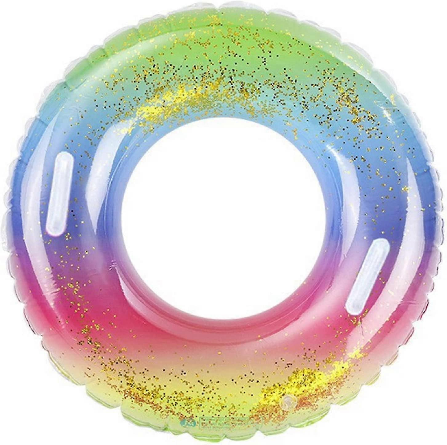 Swimming Ring, Sequin Rainbow Swimming Ring, Inflatable Lifebuoy Floating Ring