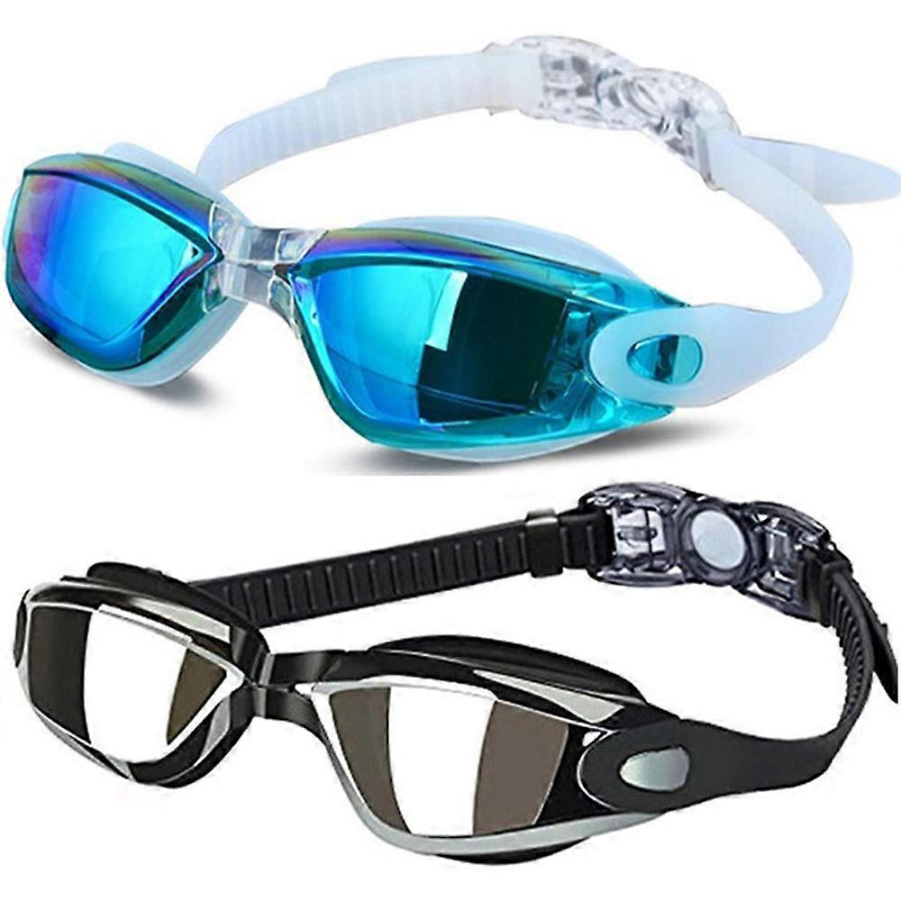 Unisex Swim Goggles , Wide Field of View Triathlon Swimming Goggles, Comfortable No Leaking Anti-Fog UV