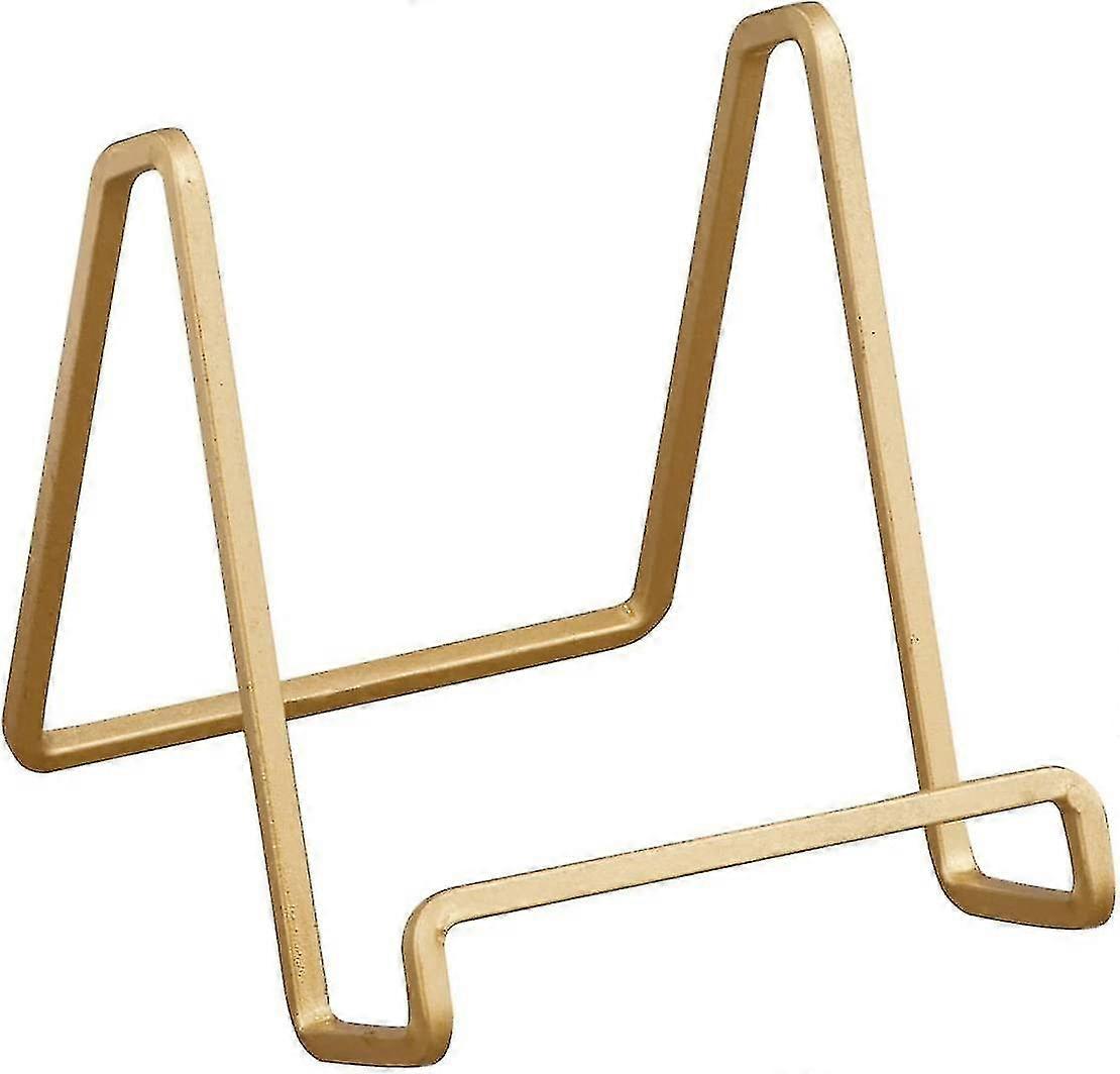 4 بوصة معدنية مطلية بالذهب مربع سلك حامل حامل عرض لكتب الطبخ والصور وإطارات الصور والألواح