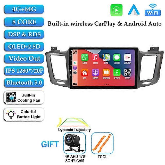 Android 12 For Toyota RAV4 4 XA40 5 XA50 2012 - 2018 4G LTE All In One Car Radio Multimedia Video Player Intelligent System DVD