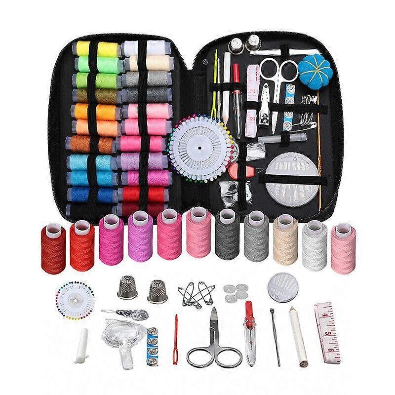 126pcs/set Sewing Kit Scissors Needle Thread For Home Stitching Hand Sewing Tool