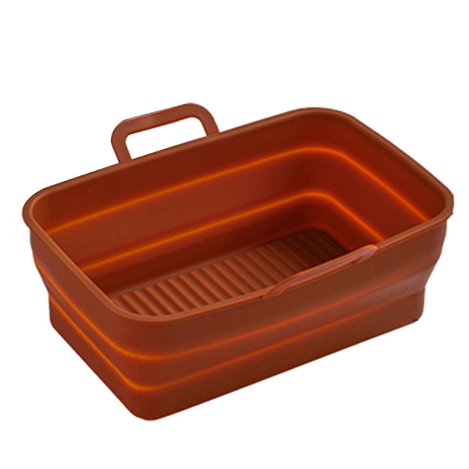 Fodere pieghevoli per friggitrici ad aria in silicone, pentola rettangolare in silicone per friggitrice ad aria, cestello per friggitrice ad aria in silicone riutilizzabile per accessori per friggitrice ad aria doppia NINJA Foodi