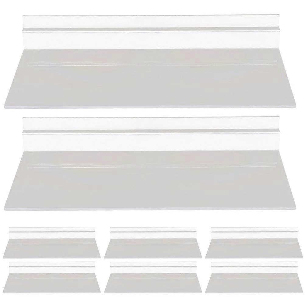 8pcs  Clear Wall Shelf Slatwall Shelf Wall Shoe Shelf Retail Store Display Shelf