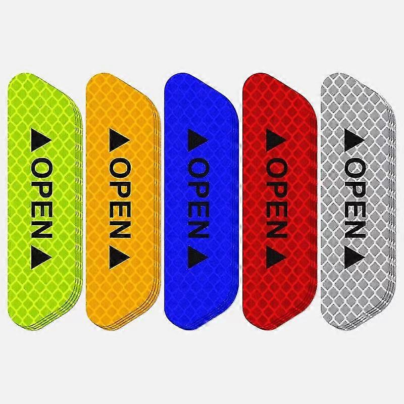 Car Open Reflective Tape Warning Car Door Sticker 95x25mm(40pcs,mixcolour)