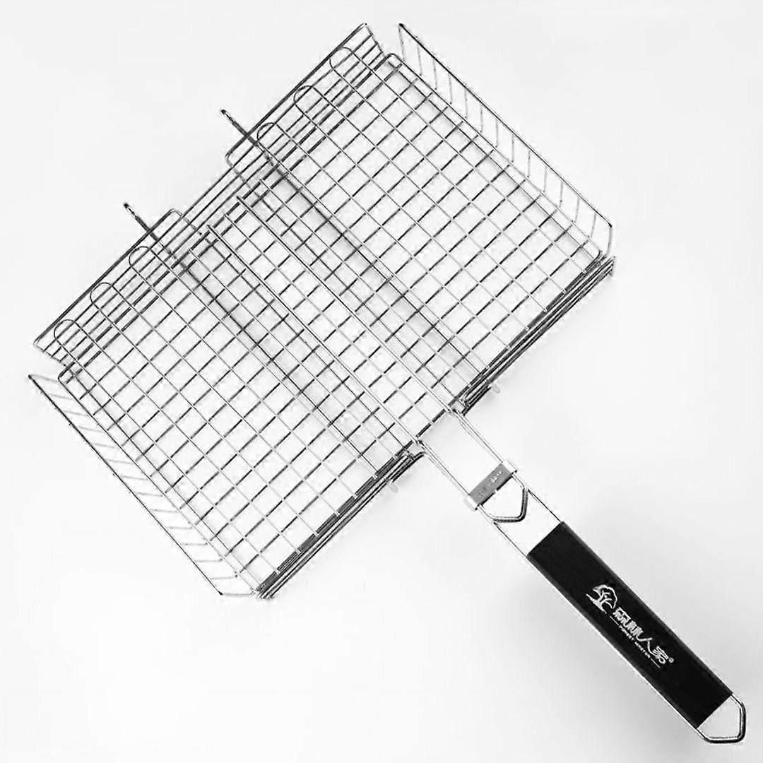 BBQ Grilling Basket, Stainless Steel Barbecue Grill Basket for Fish Vegetables Shrimp,Grilling Steak, Salmon, Vegetable