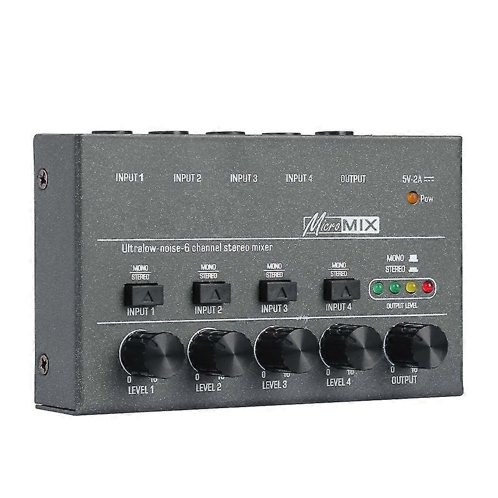Dx400 Ultra Low-noise 4-channel Line Mixer Mini Mixer Audio Usb Powered