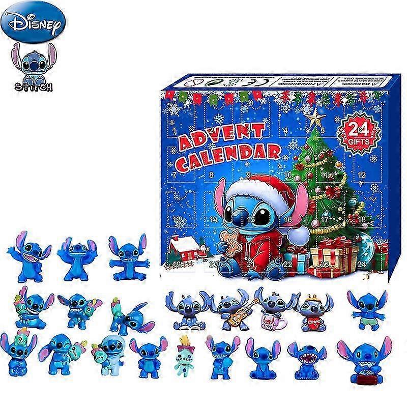 Advent Ημερολόγιο Χονδρική Disney Αξεσουάρ Stitch Χριστούγεννα Advent Ημερολόγιο Blind Box Lilo&stitch Μοντέλο Κούκλα Anime Φιγούρες Χριστούγεννα Δώρο Παιδικό παιχνίδι