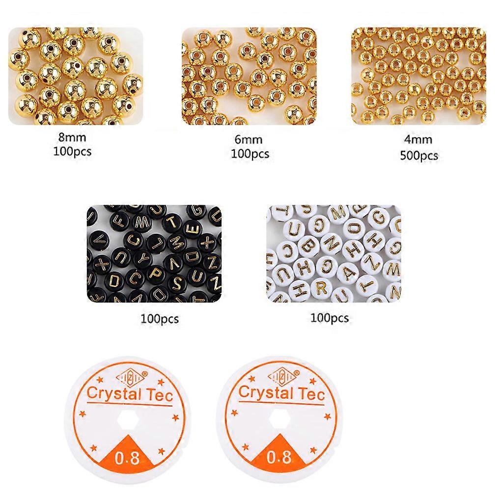 Jewellery Making Beads Handmade Beads Set with Elastic String 2100/1000/900X