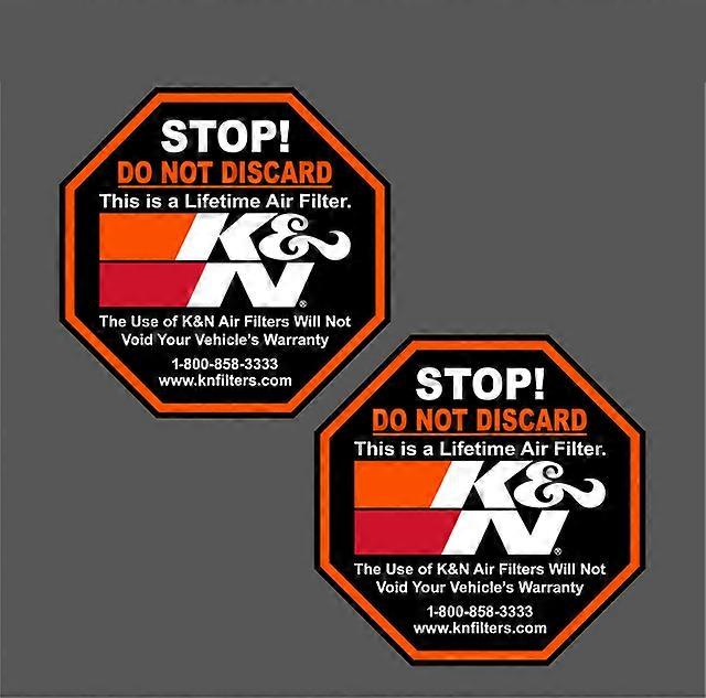 Personality 2 K&N Filters Warning Sticker Decal Motocross Atv Vtt Stickers PVC Vinyl Reflective Stickers