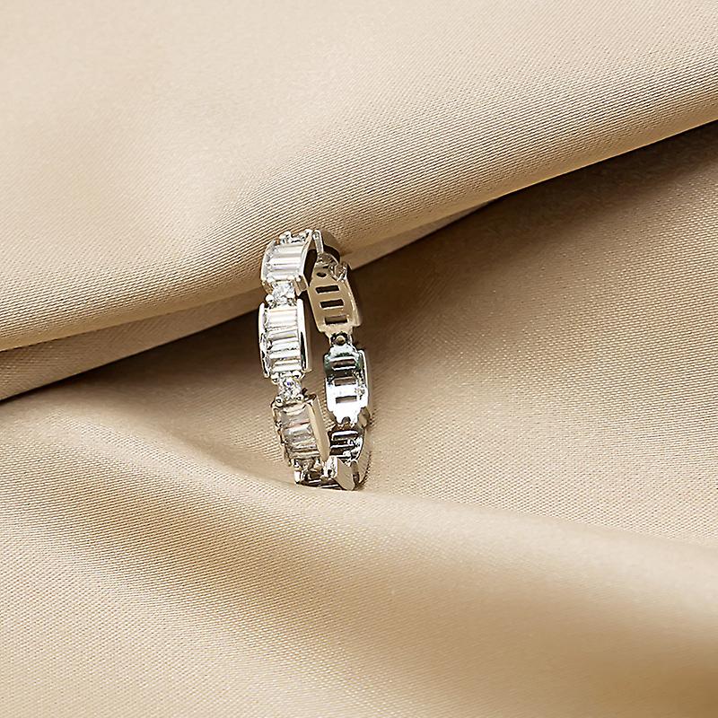 Light Luxury Niche Exquisite Zircon Ring Stylish Personality Design Sense