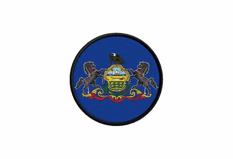 Patch badge American flag United States Pennsylvania printed round