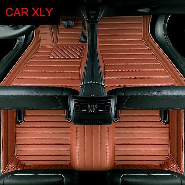 Custom Stripe Car Floor Mats for Porsche Cayenne 2018-2022 Year Interior Details Auto Accessories Carpet