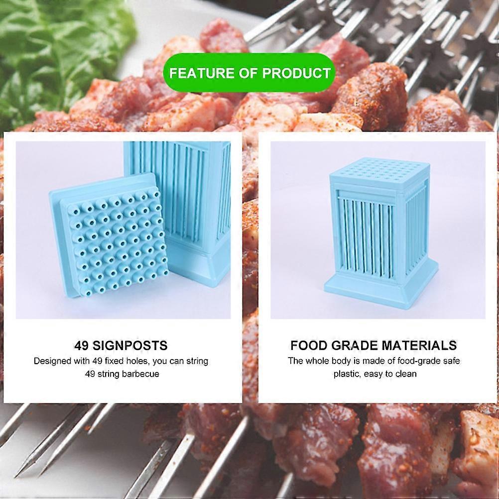 Barbecue Meat Skewer Tool Plastic Meat Skewer Device Portable Barbecue Kebab Maker