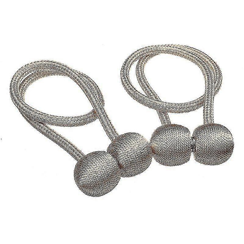 1 Pair Beige Magnetic Window Curtain Buckle Clips