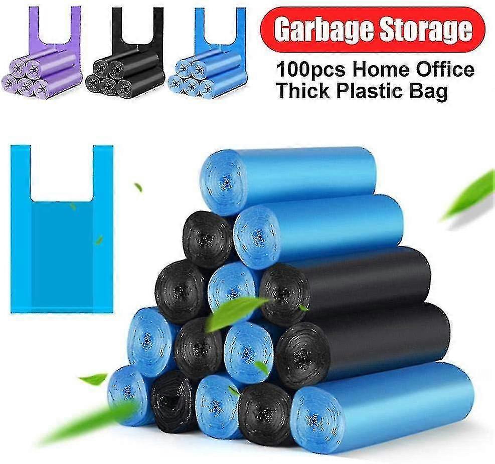 5 Rolls 100pcs Garbage Bag Closure Garbage Bag Odorless Universal Environmental Garbage Bag