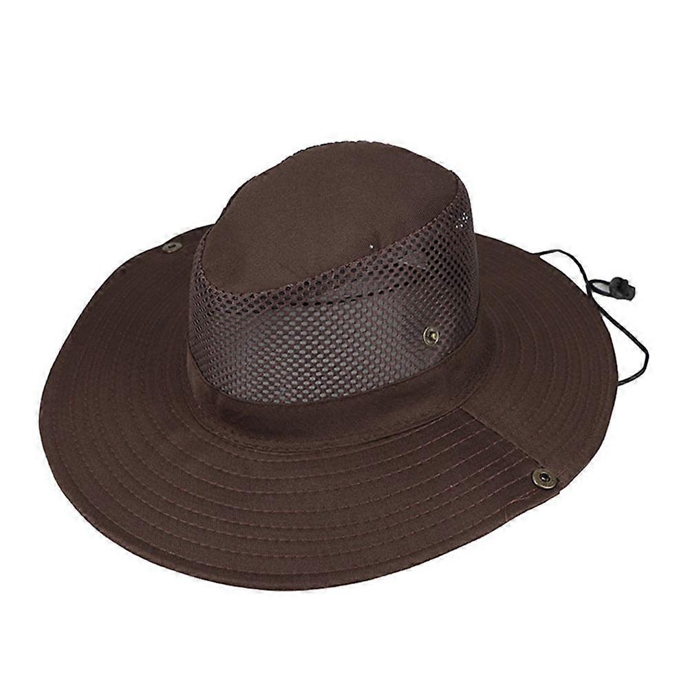 Chapéu de sol de aba larga Summer Mesh bucket cap Proteção UV para pesca de acampamento