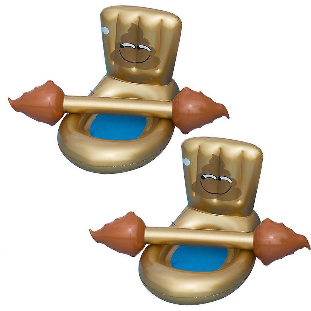 Swimming Pool Inflatable Floating Toilet Mount Chair with Blow Bar Funny Adult Children Party Water Sports Game Portable