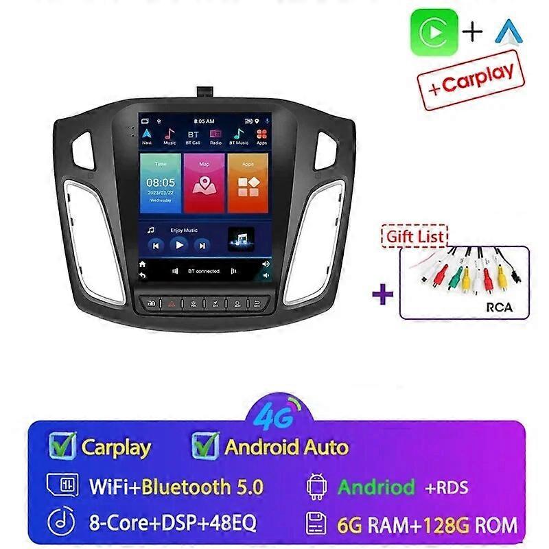 Für Ford Focus 3 Mk 3 2011 - 2019 Für Tesla Stil Bildschirm Auto Radio Multimedia Video Player Navigation GPS Android 13 2 din dvd