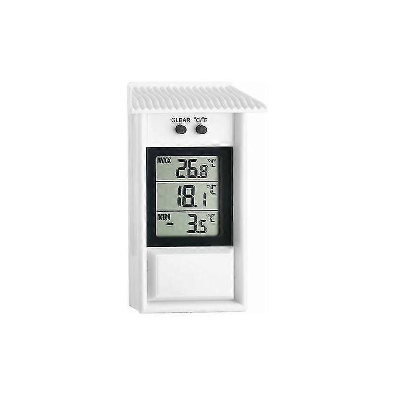 Exquisite Exquisite digital thermometer, weatherproof, usable indoors or outdoors, white
