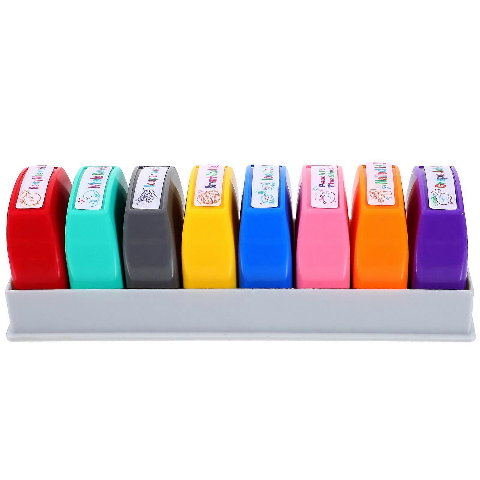 1 Set Portable Teachers Stampers Multi-use Comment Stampers Plastic DIY Stampers Students Stamps