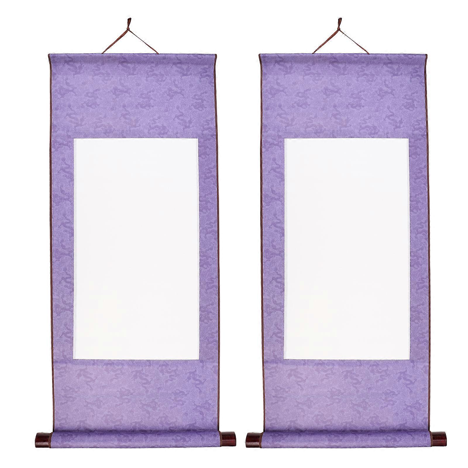 2pcs Blank Chinese Scroll Paper Painting Scroll Custom Chinese Calligraphy Paper