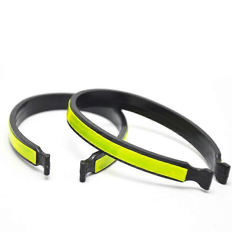 2Pcs Green Reflective Bicycle Pants Clips