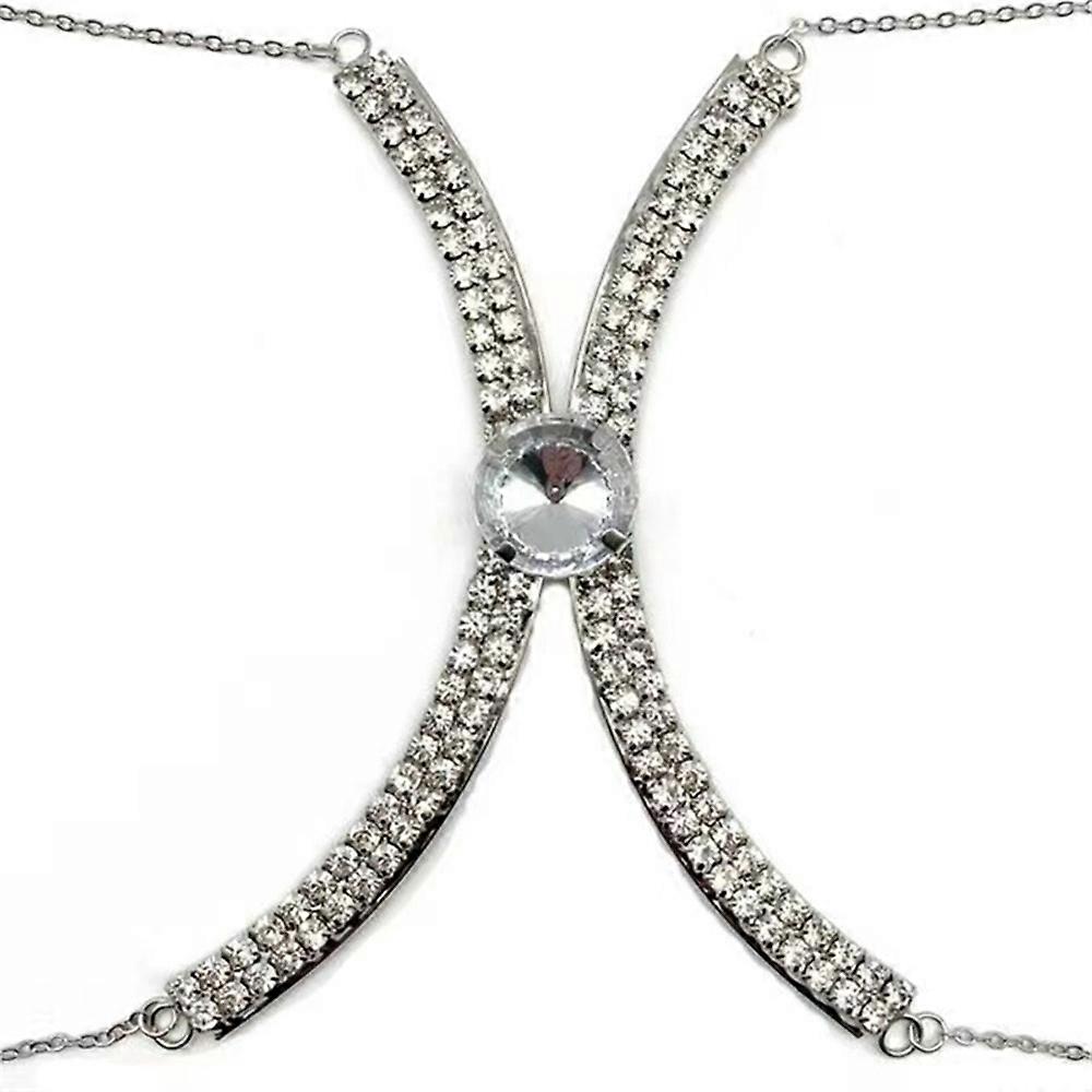 Body chain gold plated white