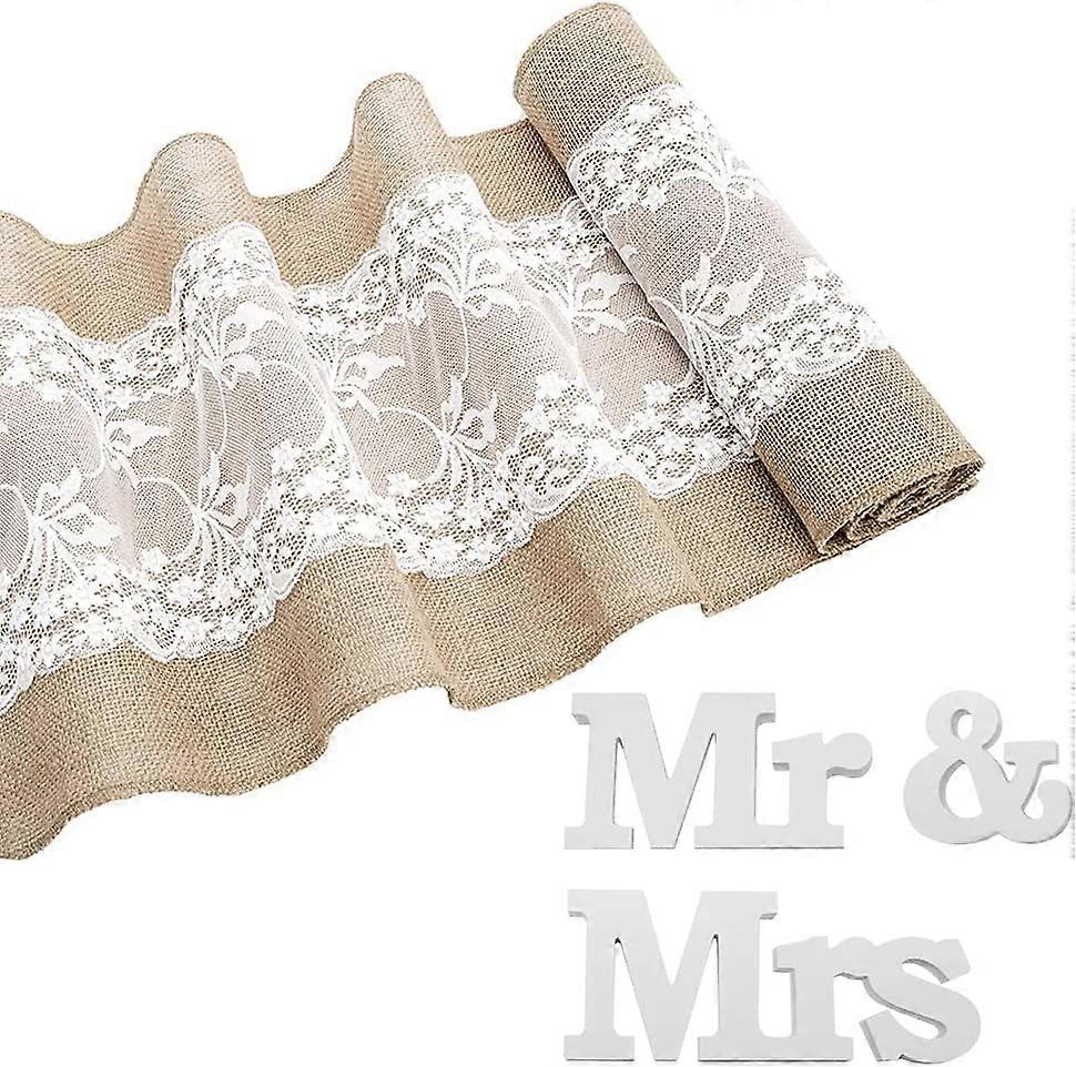 Table Runner Lace Runner Vintage Burlap Table Runners Jute Wedding Table Decorations