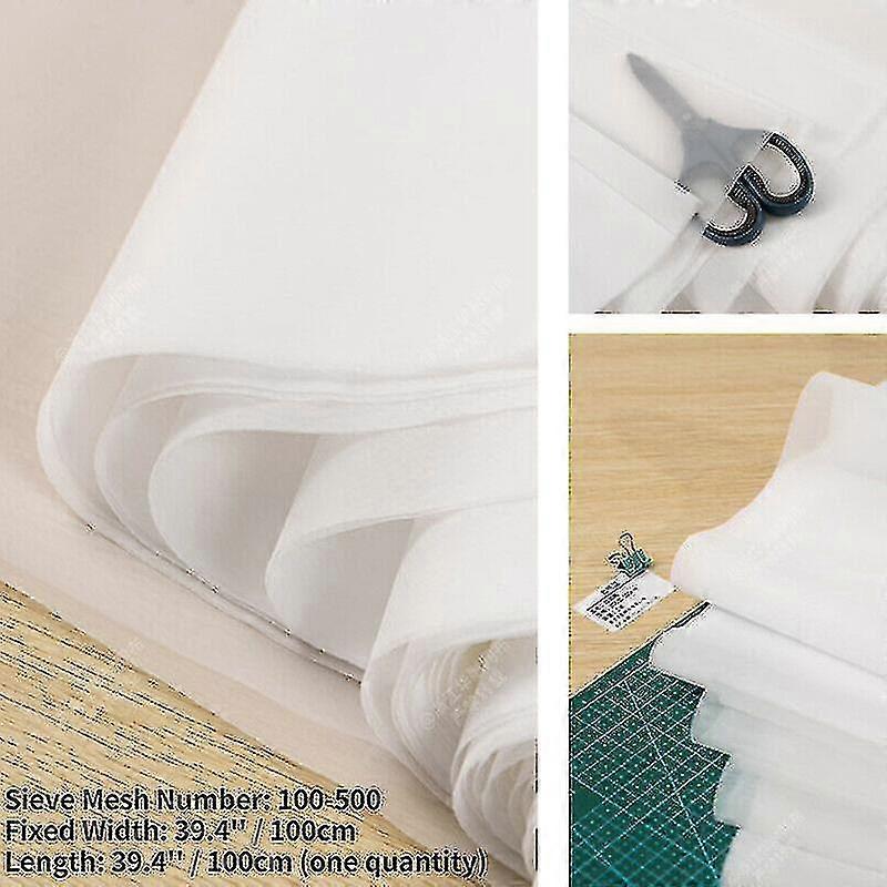 1 meter Fint filternet Nylon Stof Netmateriale Vandstamme 100-500 mikron