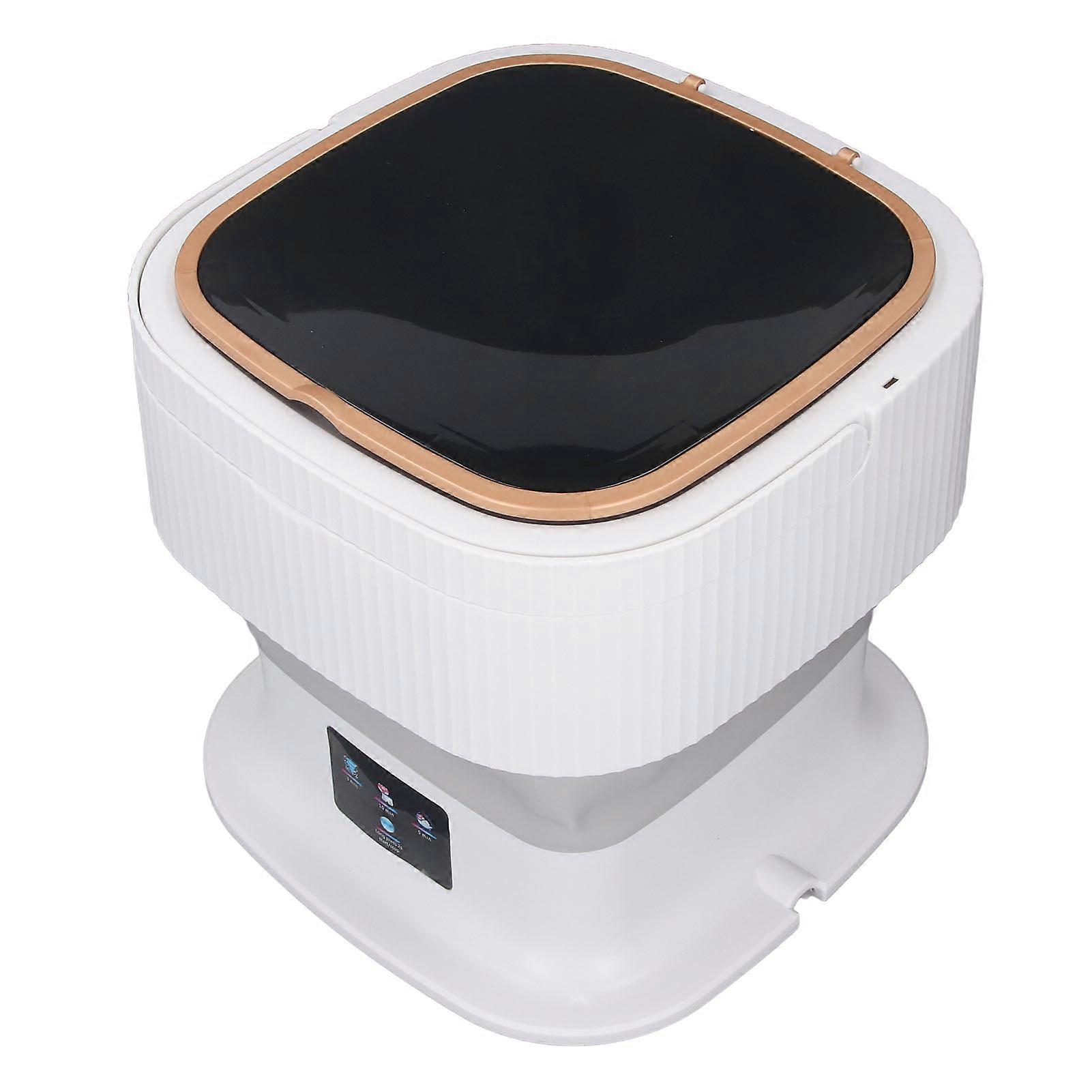 Portable Washing Machine 11.5L Large Capacity 3 Timer Modes Mini Foldable Washer with Drain Hose for Underwear Baby Clothes EU Plug 100-240V Gray