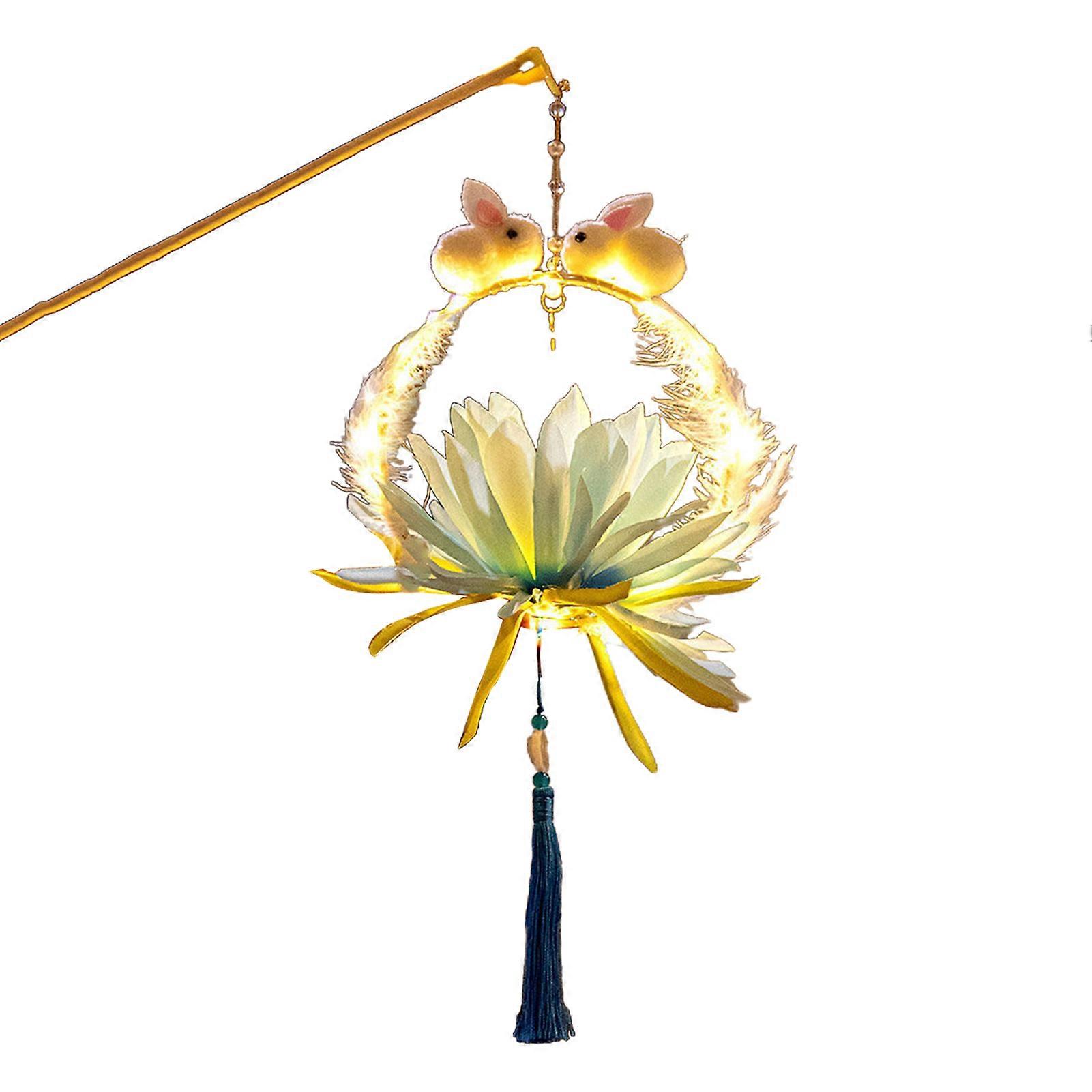 Jade Rabbit Lantern DIY Kit Vintage Style Children Handmade Crafts Festive Atmosphere Easy Installation Lantern QingHai