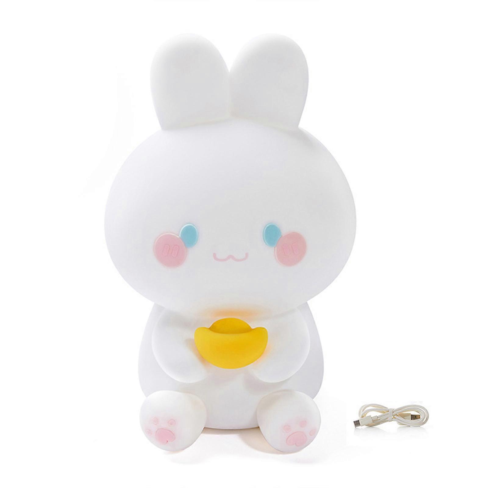 Rabbit Night Lamp Dimmable Flicker Free Creative Shape Soft Lighting Timing Function Silicone LED Light Rabbit Bedside Sleeping Night Lamp Bedroom Sup