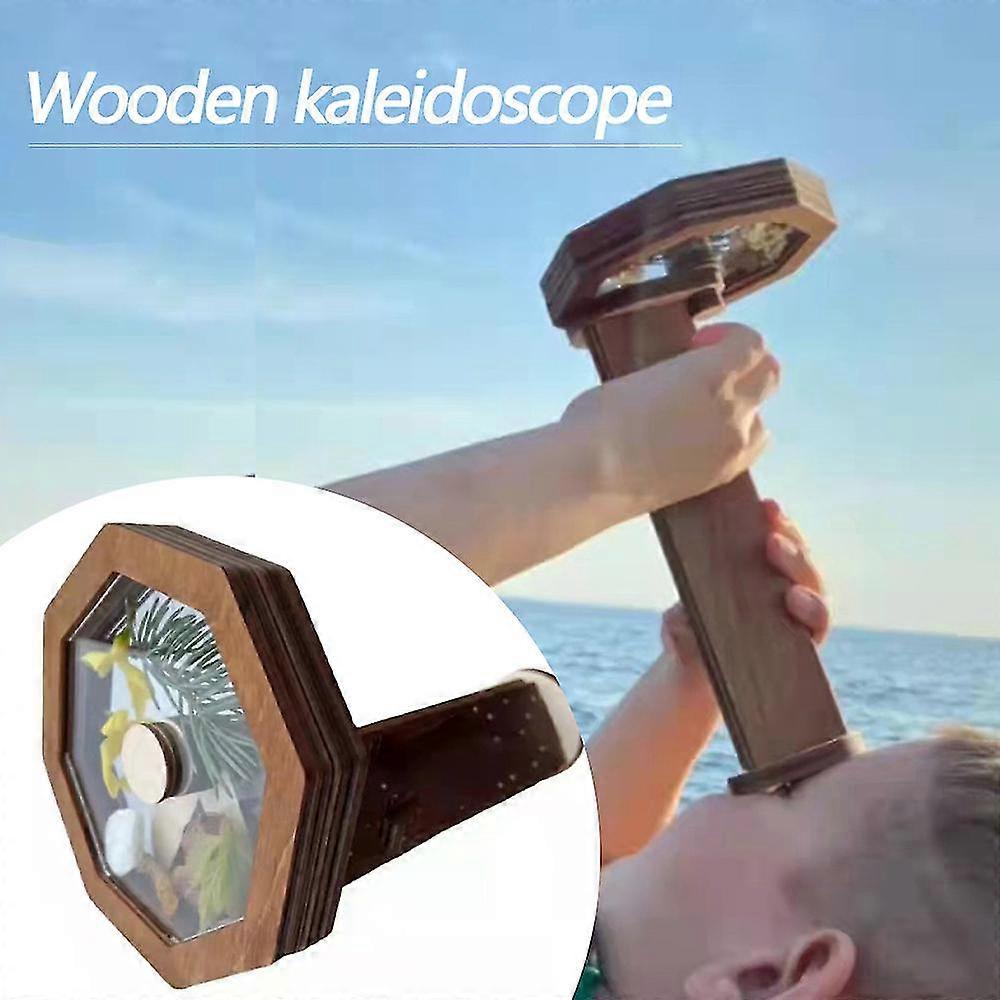 Diy Kaleidoscope Kit Magic Rotating Wooden Kaleidoscope