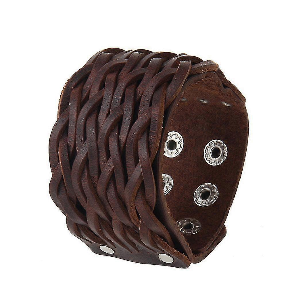 Gewebtes Leder Männer Armband Schmuck Multi-Layer