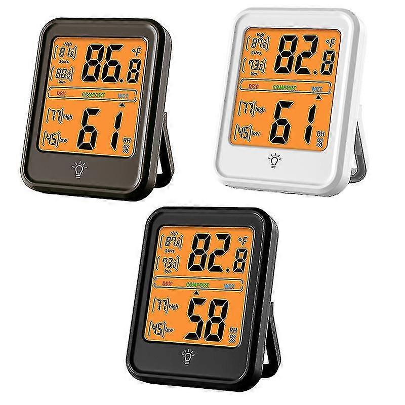 Hygrometer Indoor Thermometer Digital Room Thermometer High Accuracy Smart Digital Thermometer Touch Backlight Thermometer