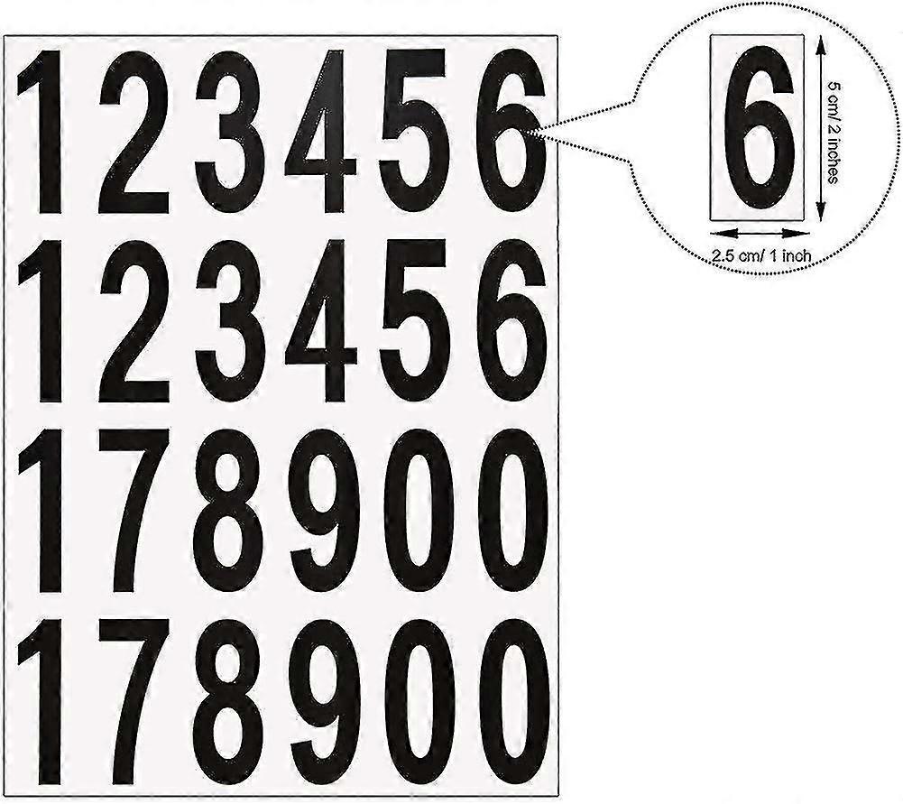 Door Number 10 Sheets Self Adhesive Sticker Numbers Letterbox Numbers Vinyl