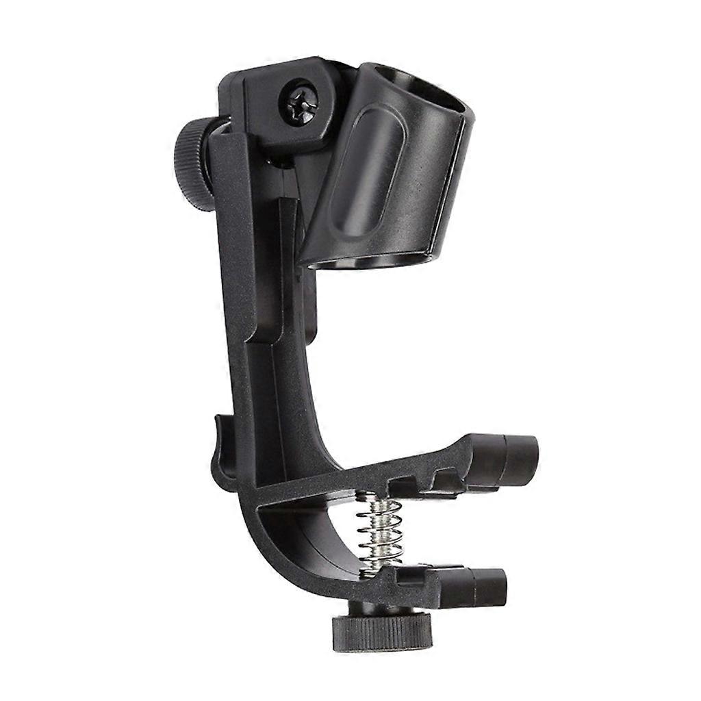 Microphone Stand Mic Clamp Holder Adjustable Clip On Drum for Rim Shock Mount