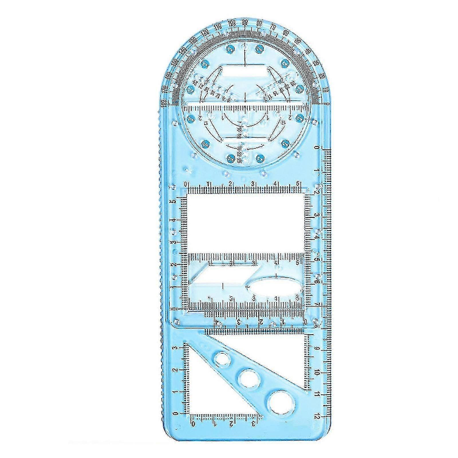 Multifuncional Student Math Ruler,multifuncional Rotatable Active Math Ruler Drawing Template