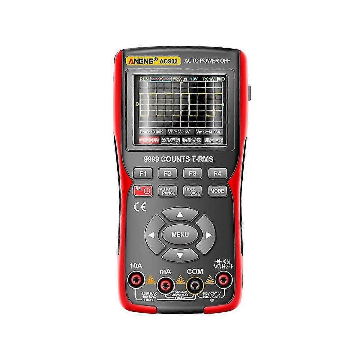 Aos02 2 In 1 Digital Oscilloscope Professional Transistor Test Multimeter 48ms/s Sampling Rate Pro