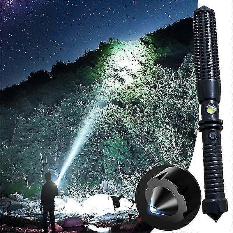 Strong Light Baseball Stick Emergency Multifunctional And Rechargeable Strong Light Flashlight Wolf Teeth Stick Shape