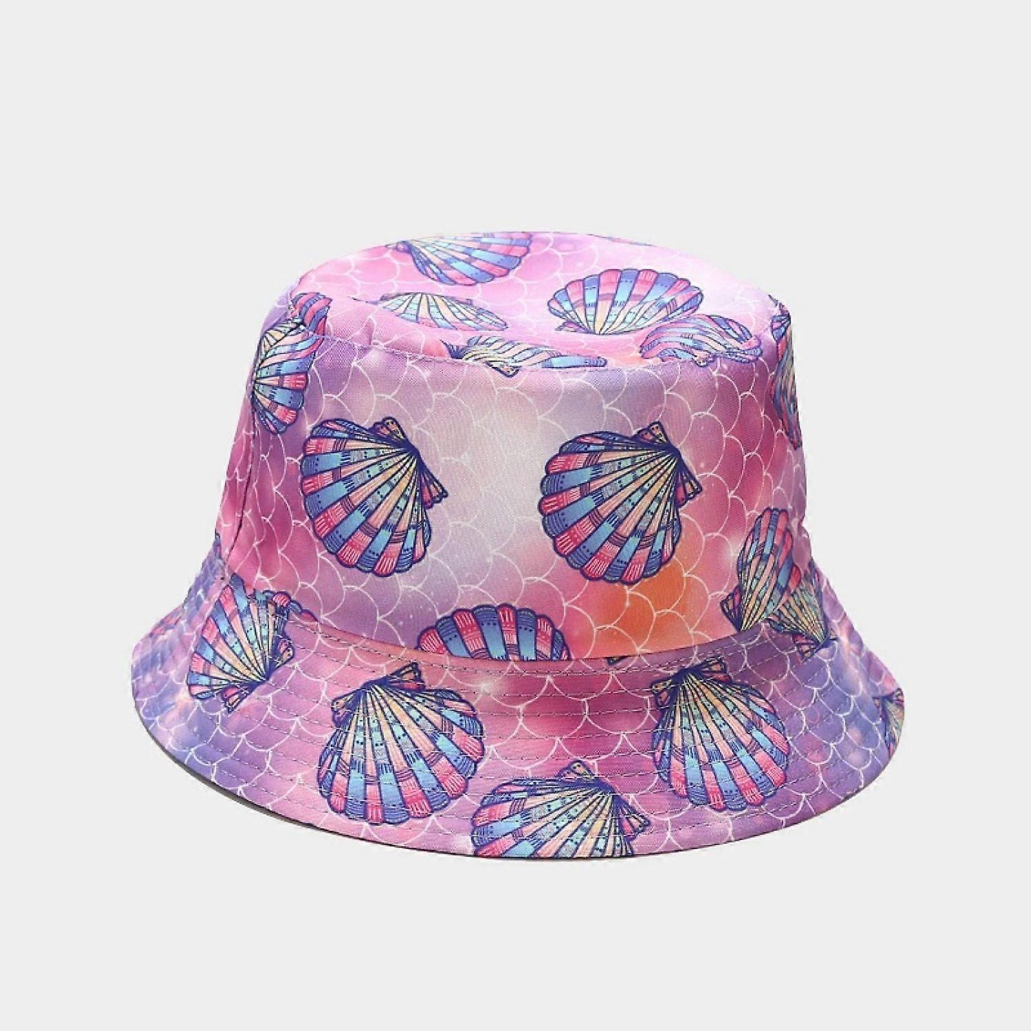 Packable Reversible Sea Animals Printed Fisherman Bucket Sun Hat, Many Patterns