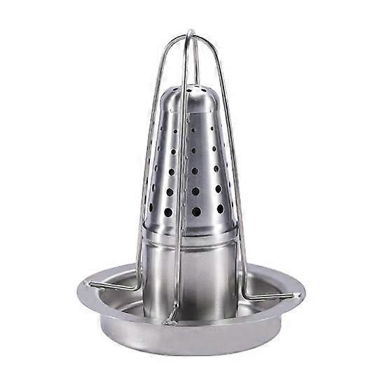 Beer Can Chicken Roaster Rack with Flavouring Container Stainless Steel Poultry Roaster for Grill And Oven